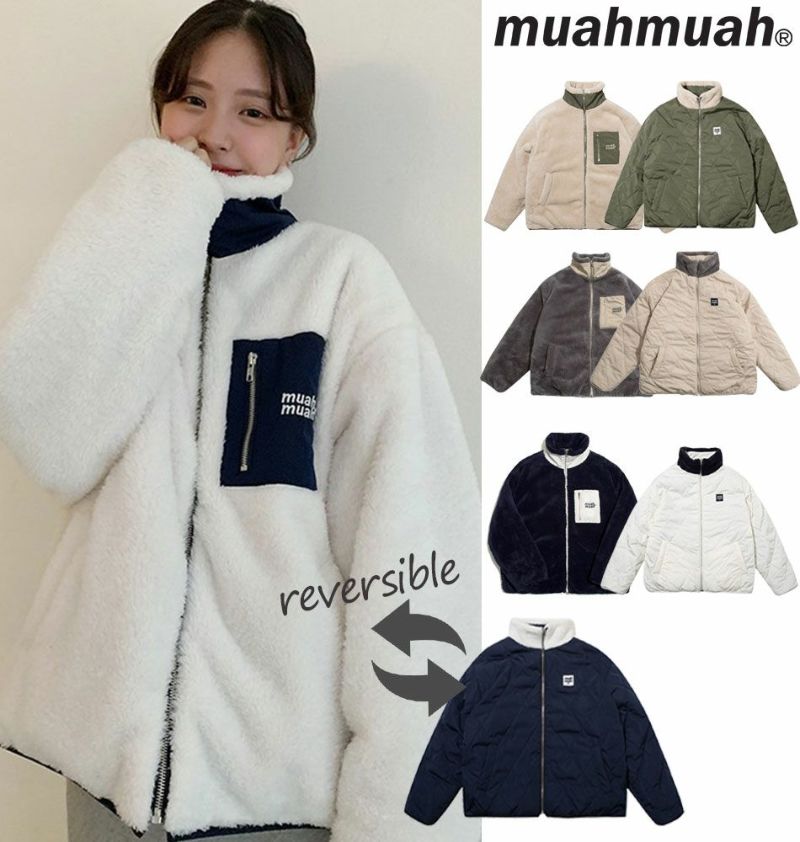 muahmuah ムーアムーア 正規品 REVERSIBLE MUAH FLEECE JUMPER/全4色 | DAESE TOKYO(デセトウキョウ)