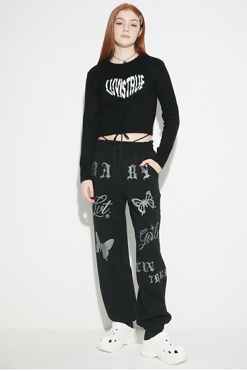 LUV IS TRUE ラブイズトゥルー 正規品 OW HEART LOGO KNIT/全3色