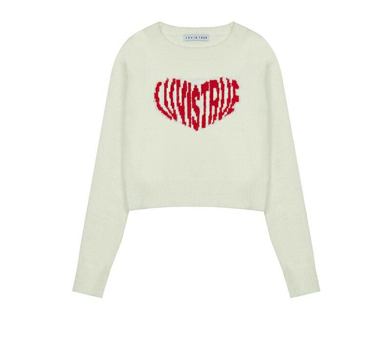 LUV IS TRUE ラブイズトゥルー 正規品 OW HEART LOGO KNIT/全3色