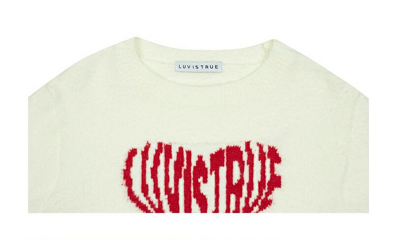 LUV IS TRUE ラブイズトゥルー 正規品 OW HEART LOGO KNIT/全3色