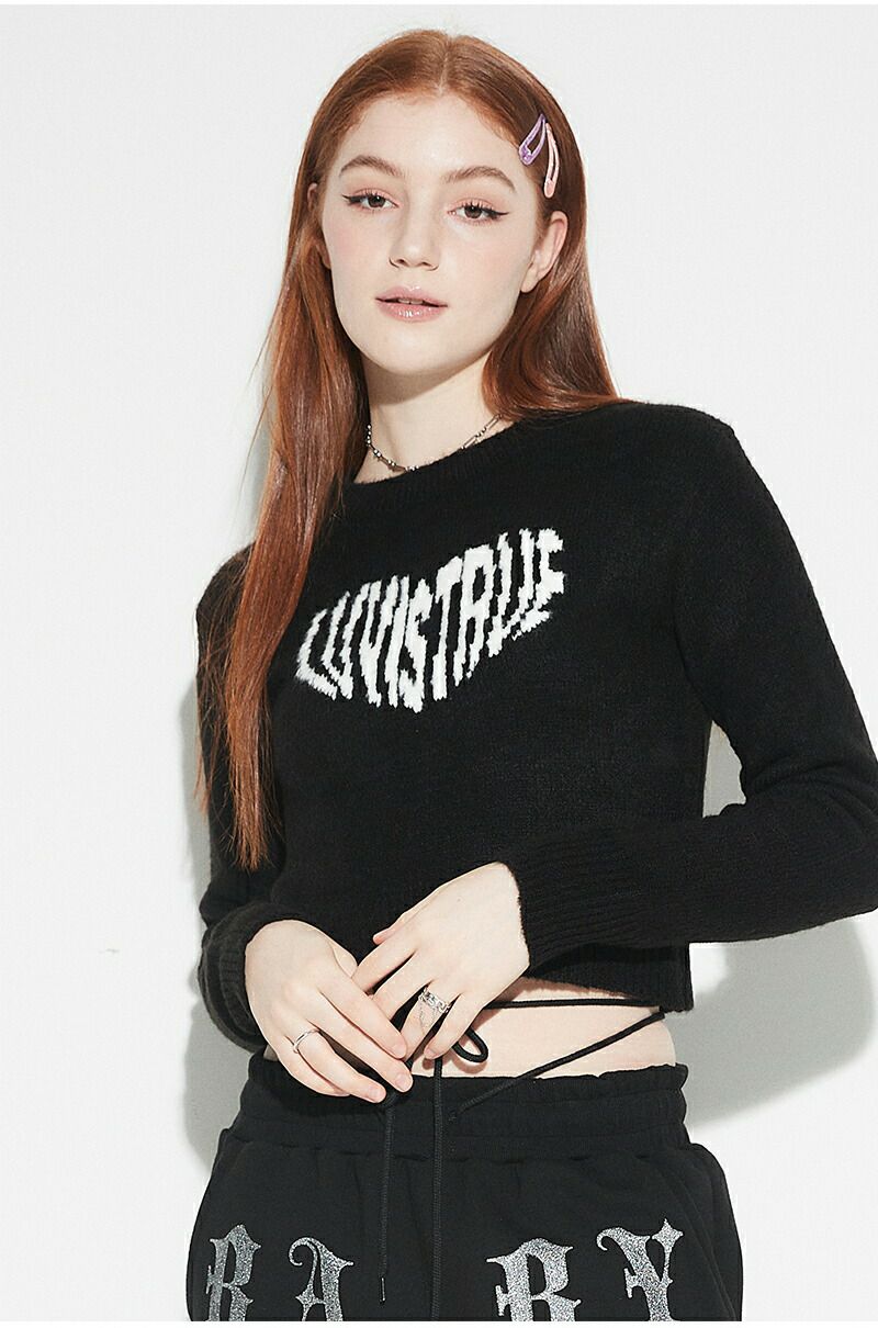 LUV IS TRUE ラブイズトゥルー 正規品 OW HEART LOGO KNIT/全3色