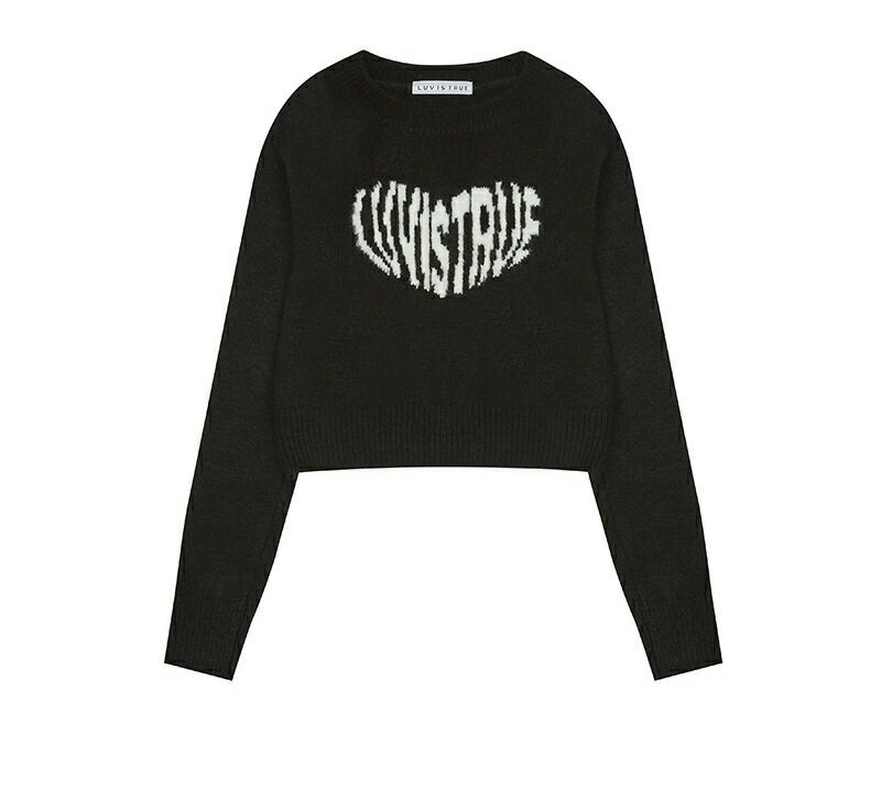 LUV IS TRUE ラブイズトゥルー 正規品 OW HEART LOGO KNIT/全3色