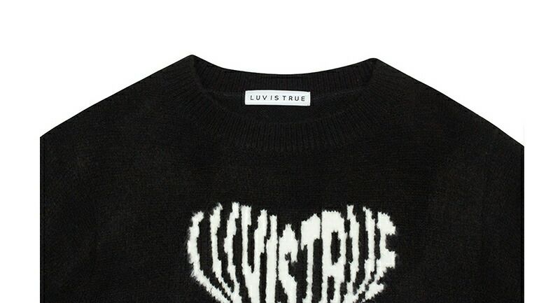 LUV IS TRUE ラブイズトゥルー 正規品 OW HEART LOGO KNIT/全3色