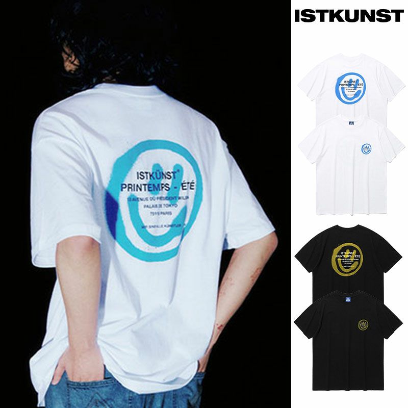 ISTKUNST イストクンスト 正規品 ロゴ&スマイル TEE/全5色 韓国