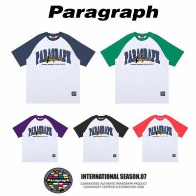 Paragraph パラグラフ 正規品 Raglan sleeve Arch logo T-shirt/全5色