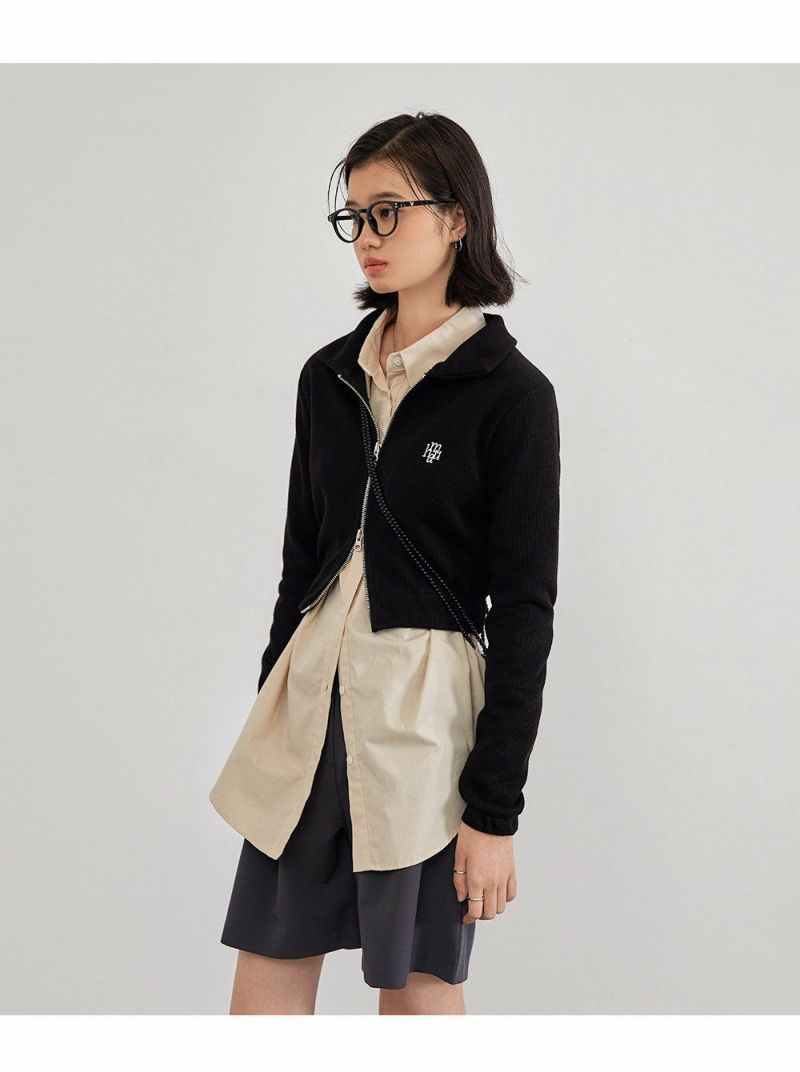 muahmuah ムーアムーア 正規品 SLIM FIT KNIT ZIPUP CARDIGAN スリム