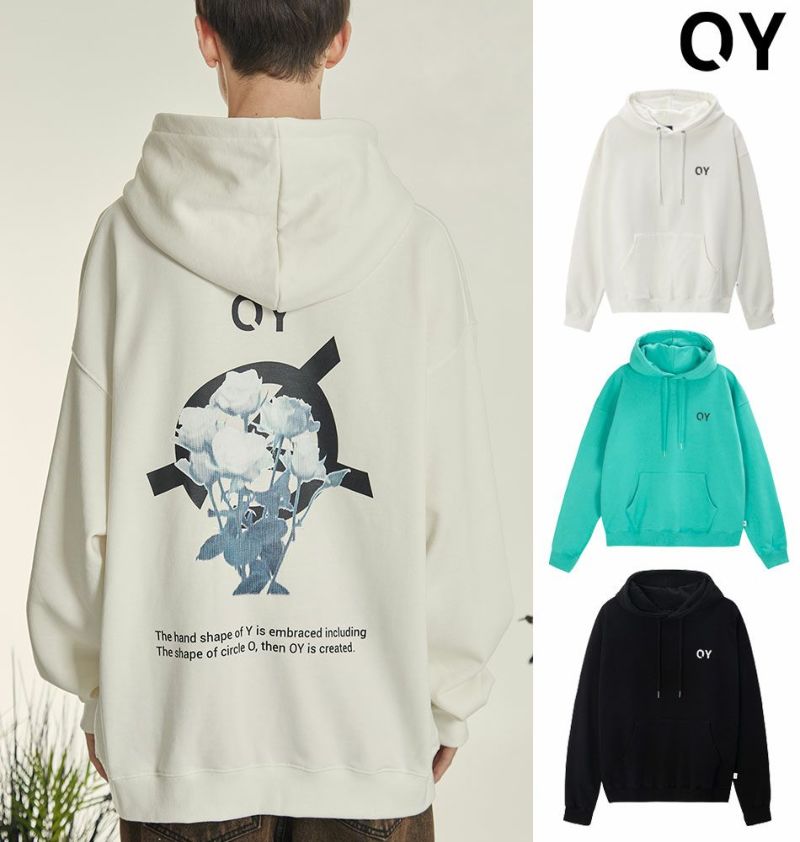 OY オーワイ ホログラム花 裏起毛 フーディー HOLOGRAM FLOWER HOODIE