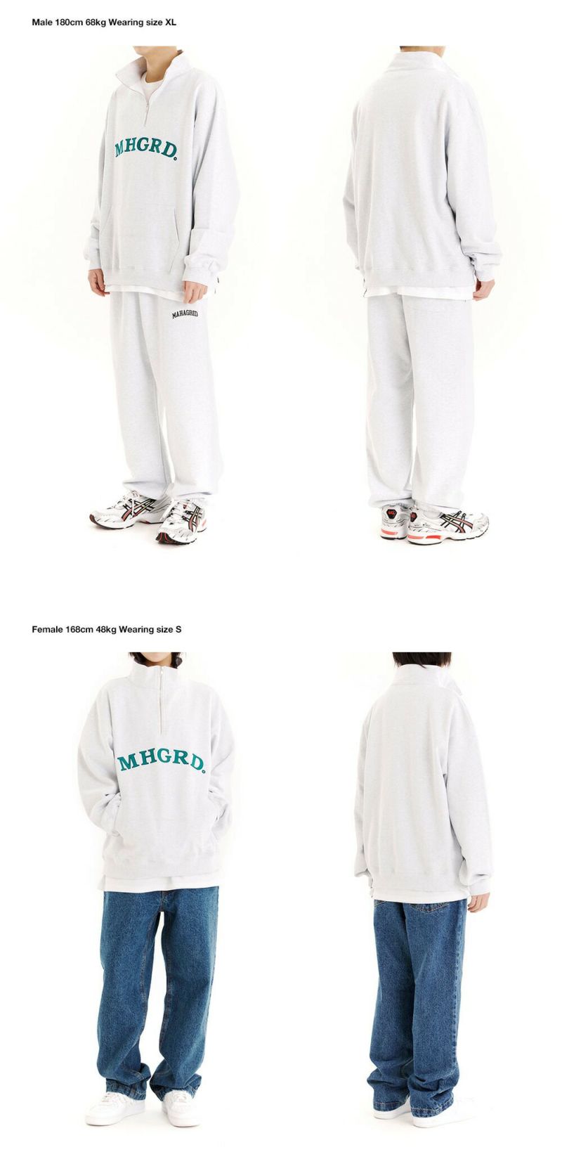 mahagrid/マハグリッド』ARC LOGO HALF ZIP SWEATSHIRT