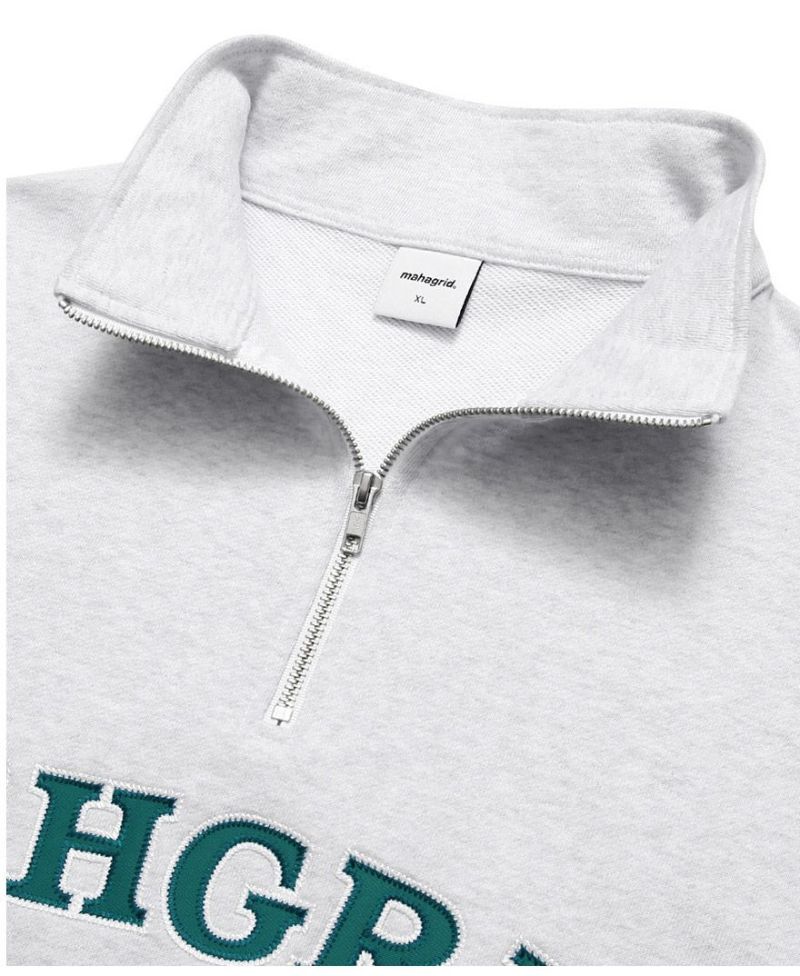 mahagrid マハグリッド 正規品 ARC LOGO HALF ZIP SWEATSHIRT