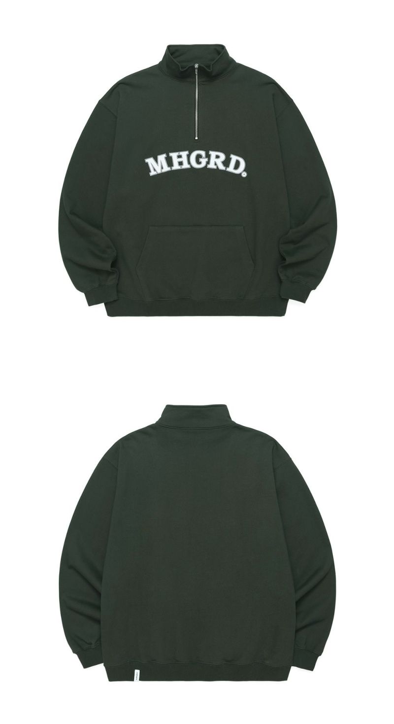 mahagrid マハグリッド 正規品 ARC LOGO HALF ZIP SWEATSHIRT