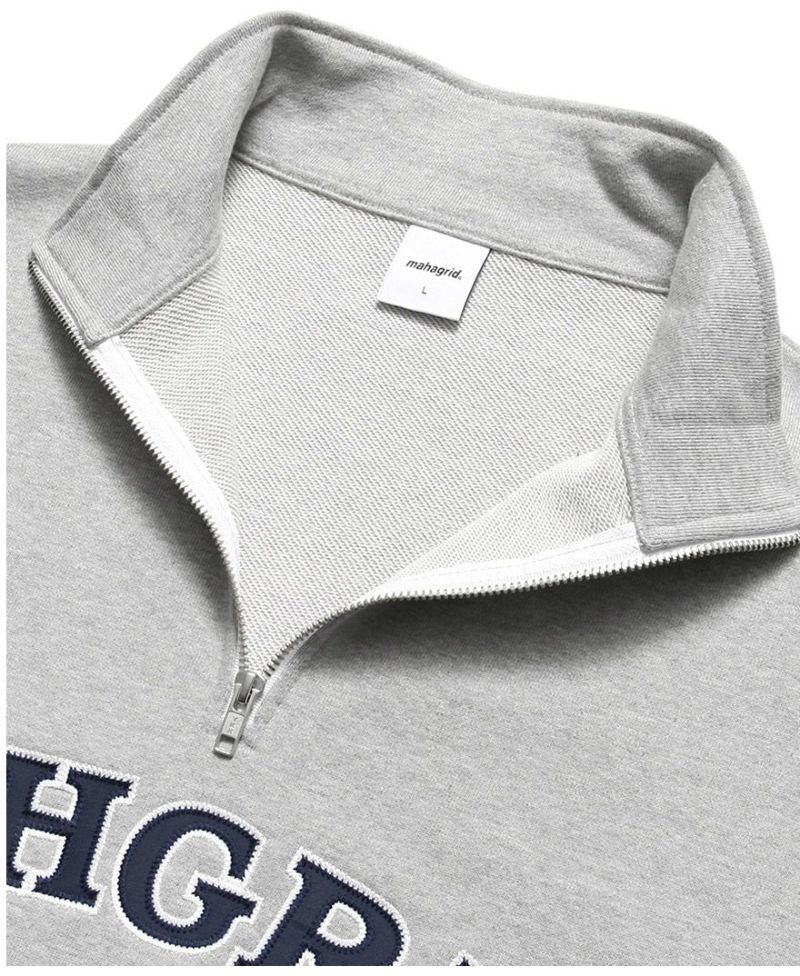 mahagrid マハグリッド 正規品 ARC LOGO HALF ZIP SWEATSHIRT