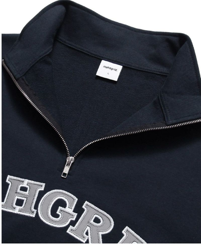 mahagrid マハグリッド 正規品 ARC LOGO HALF ZIP SWEATSHIRT