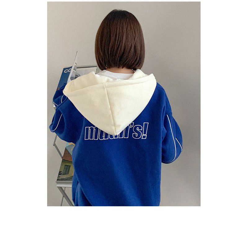 muahmuah POINT LINE NAPPING HOOD ZIPUP ポイントライン裏起毛 ZIP UP