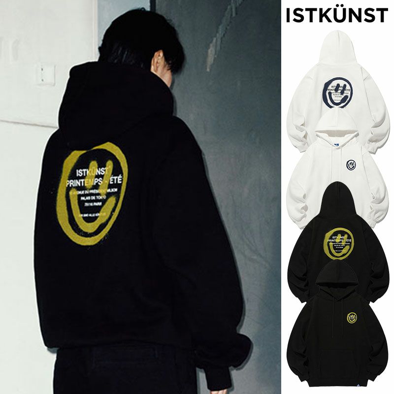 ISTKUNST イストクンスト 正規品 LOGO&SMILEY HOODIE ロゴスマイル フーディー/全2色 | DAESE  TOKYO(デセトウキョウ)