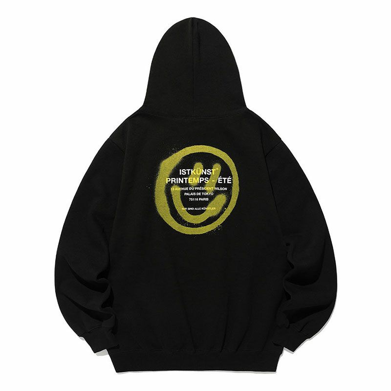 ISTKUNST イストクンスト 正規品 LOGO&SMILEY HOODIE ロゴスマイル フーディー/全2色