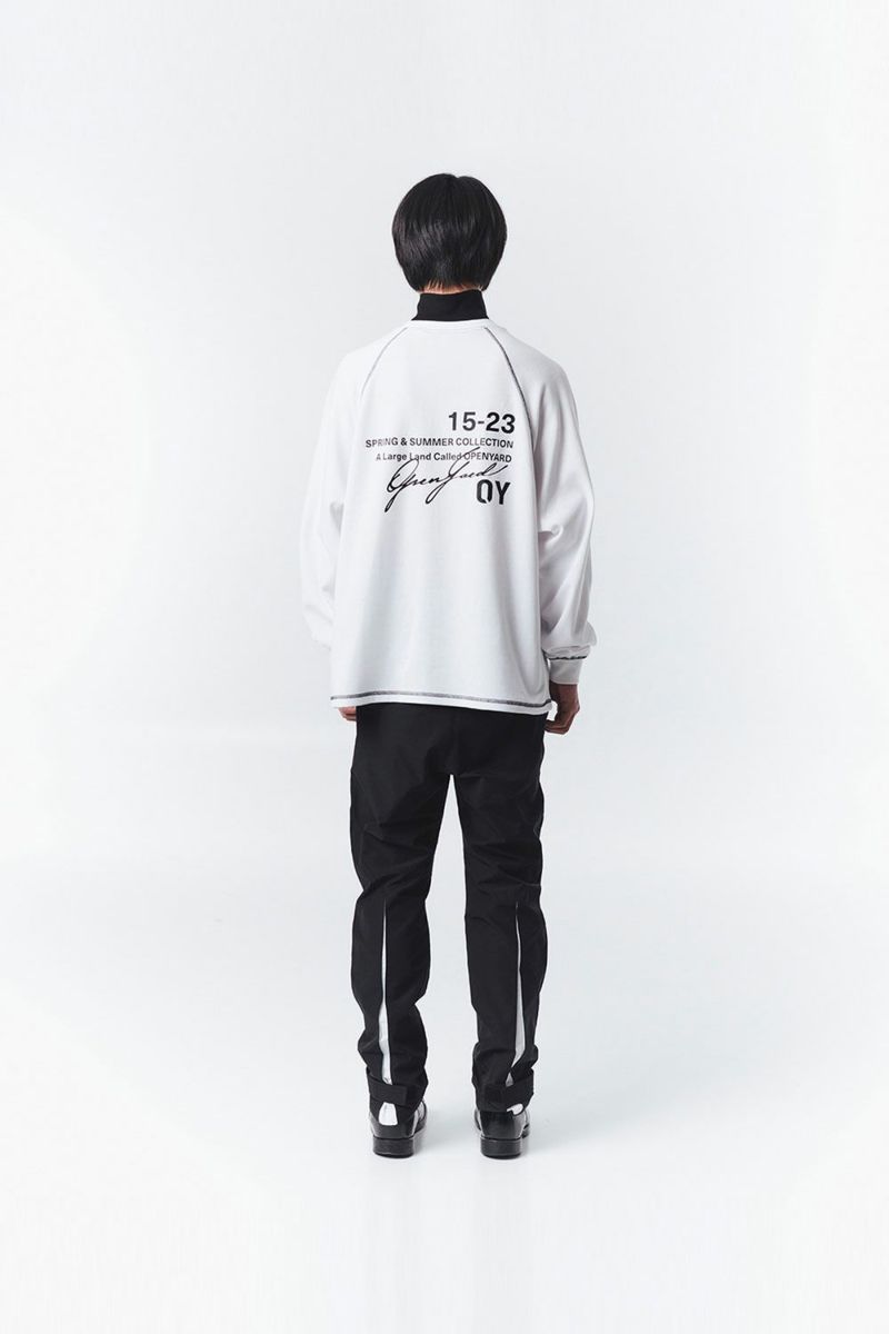 OY オーワイ ロゴZIPポラ ロンT TYPOGRAPHIC LOGO ZIPPER 