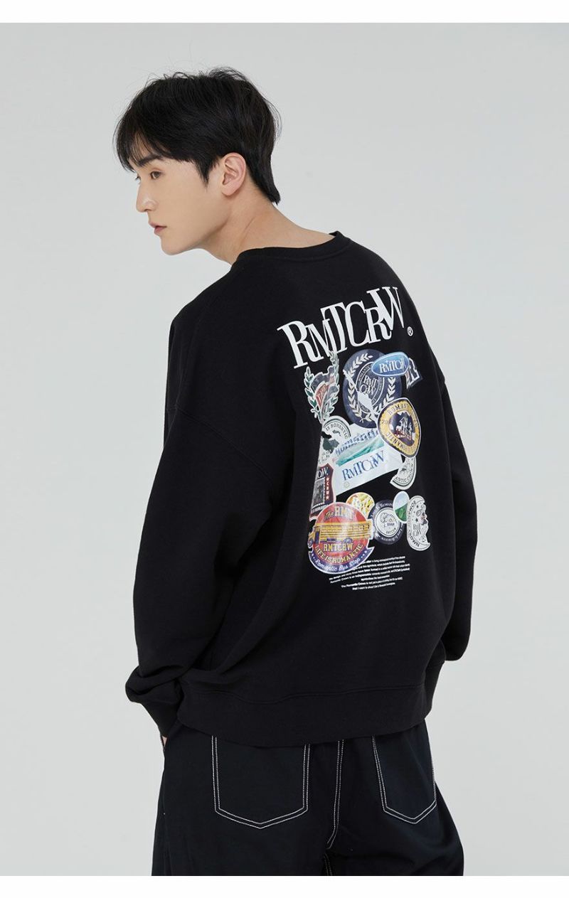 ROMANTICCROWN ロマンティッククラウン ラベルスウェット RMTCRW LABEL SWEAT SHIRT/全2色