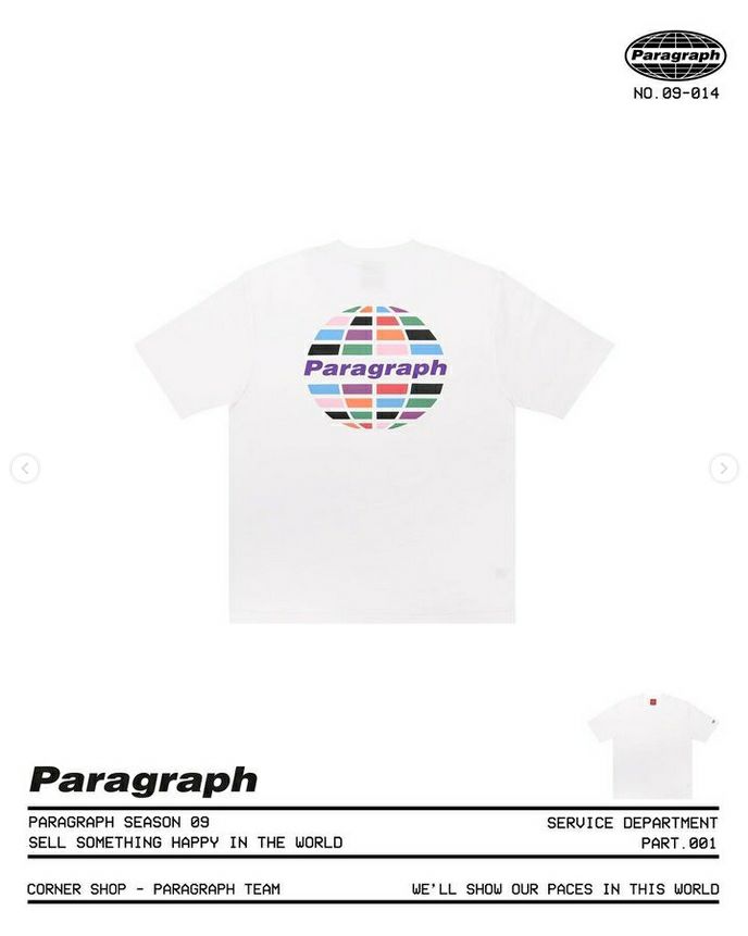 Paragraph パラグラフ 正規品 カラーロゴTEE 半袖Tシャツ/全3色