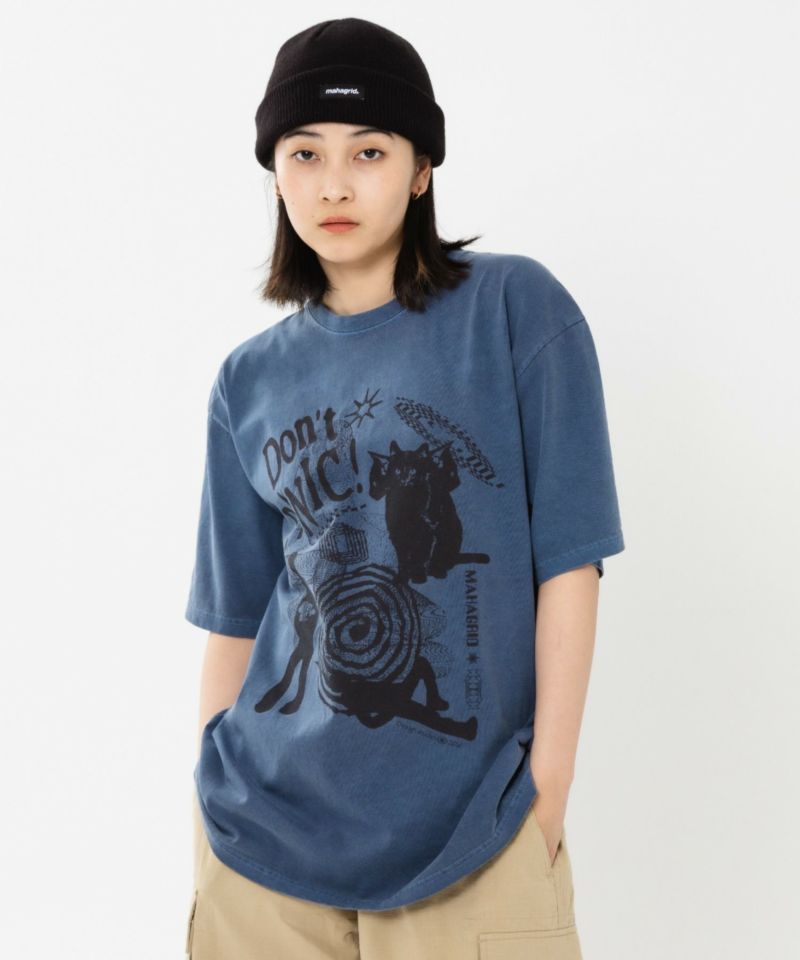 tシャツ 「mahagrid/マハグリッド」DON’T PANIC PIGMENT TEE/ドントパニックピグメント 半袖 カットソー レディース メ mahagrid/マハグリッド』DON'T PANIC PIGMENT TEE/ドント