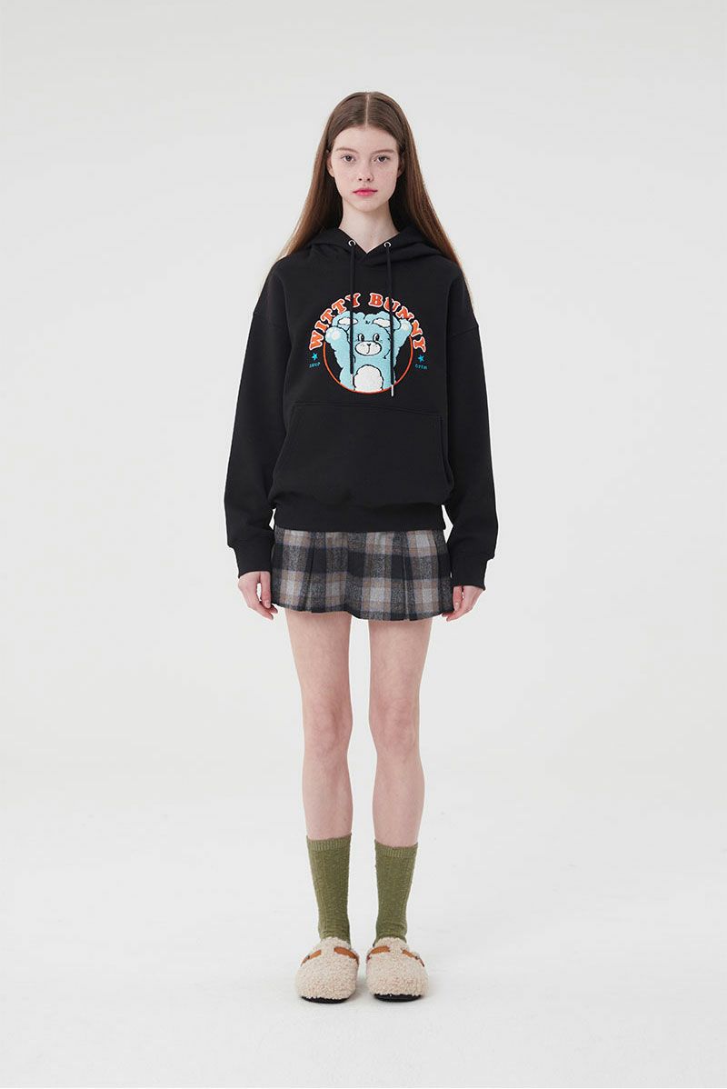 KIRSH WITTY BUNNY BOOKLE WORDING HOODIE バニーブークレー フーディー