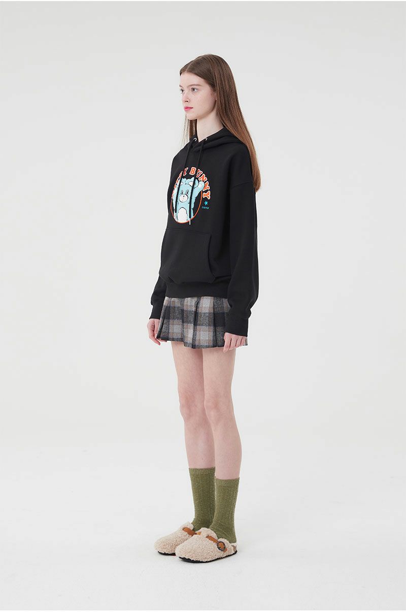 KIRSH WITTY BUNNY BOOKLE WORDING HOODIE バニーブークレー