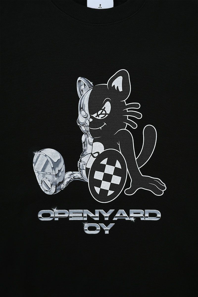 OY オーワイブラックキャット スウェット トレーナー MACHINE BLACK 