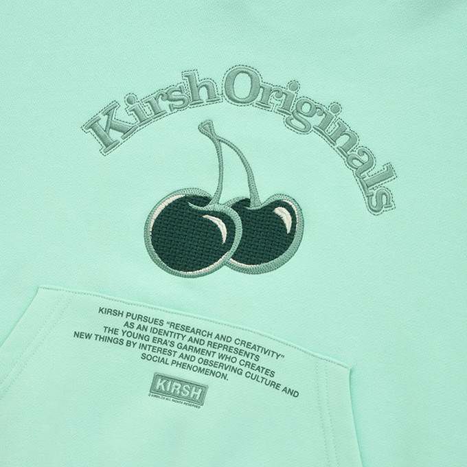 KIRSH CHERRY ARCH LOGO CROP NAPPING HOODIE キルシー アーチロゴ