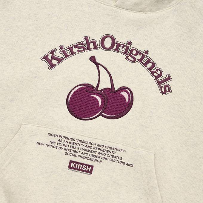 KIRSH CHERRY ARCH LOGO CROP NAPPING HOODIE キルシー アーチロゴ