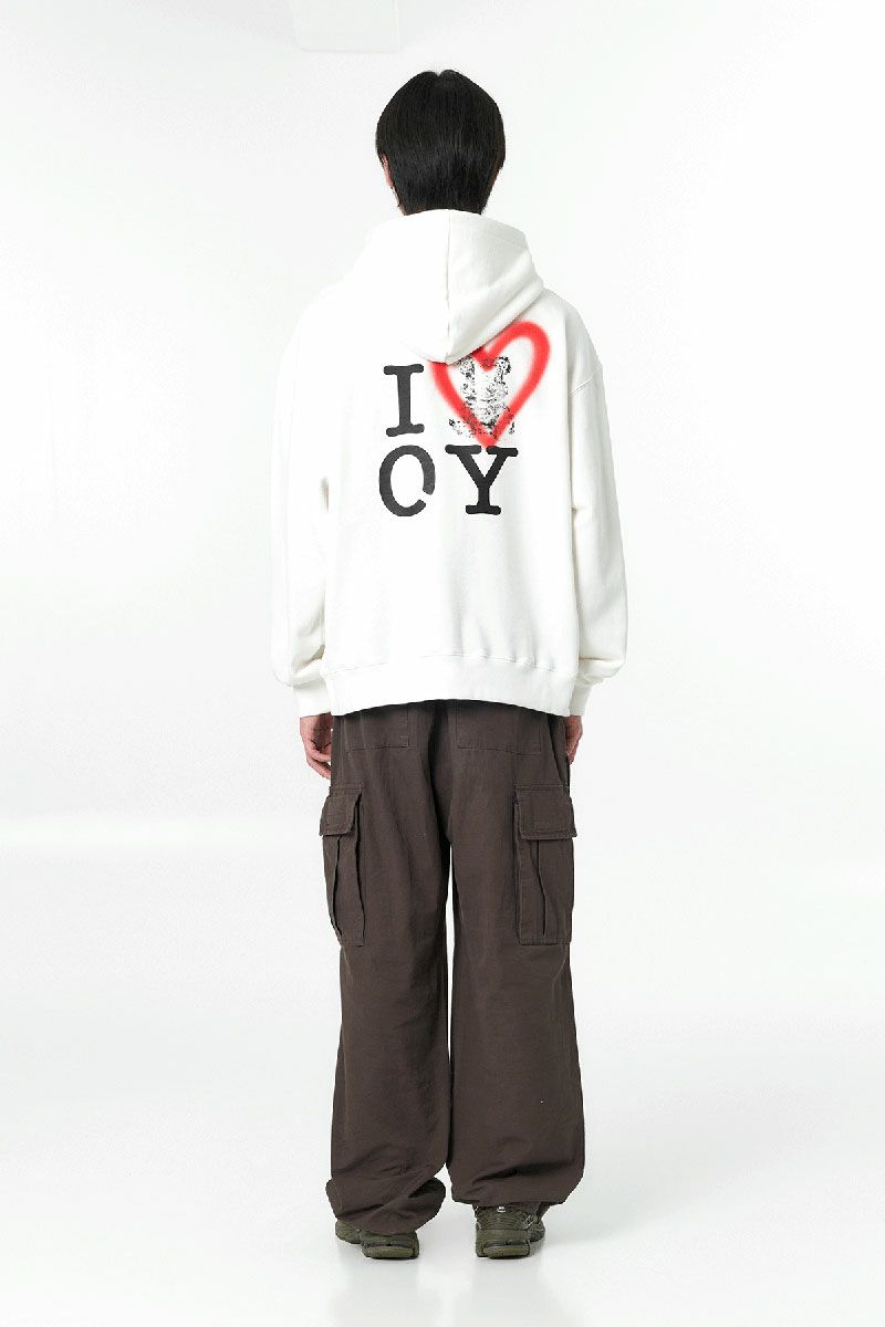 OY オーワイ　パーカー OY オーワイ I LOVE OY フード ZIP UP パーカー/全2色 | DAESE