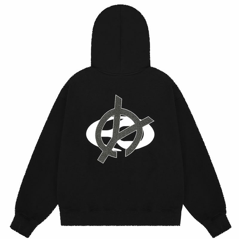 OY オーワイ O.N.L LINESTONE HOODIE ZIP-UP/ロゴラインストーン