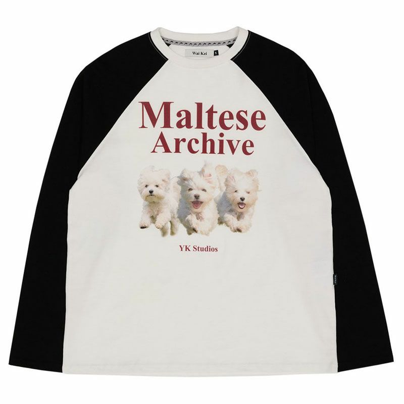 WaiKei ワイケイ マルティーズ ラグランロンT Maltese archive