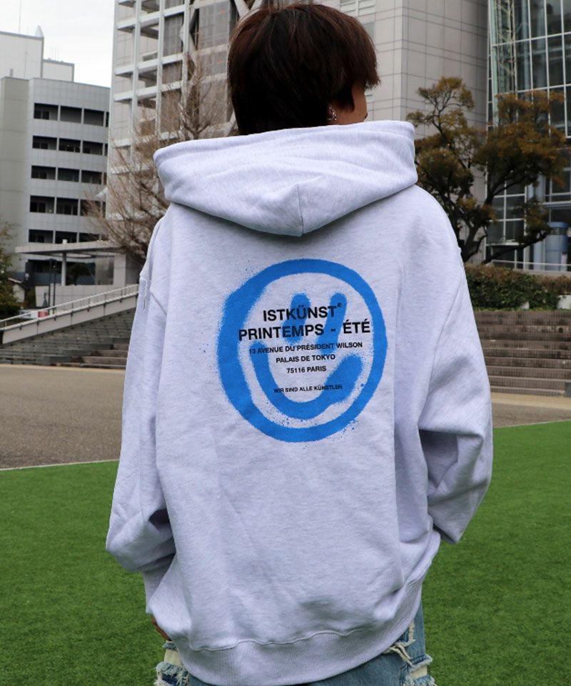 ISTKUNST 裏毛 ロゴスマイル ZIP パーカー LOGO&SMILEY/全1色 | DAESE TOKYO(デセトウキョウ)