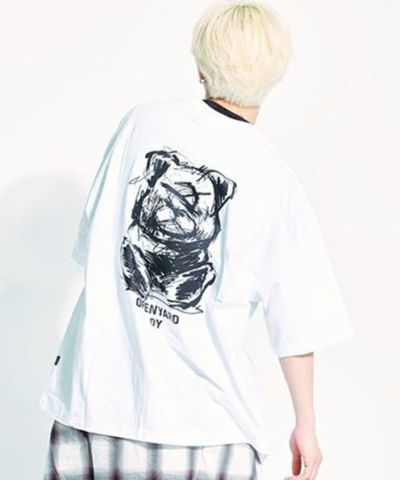 ★OY PAINTING ODOLLY TEE - BLACK★正規品/韓国直送料込 OY（オーワイ）の「『OY/オーワイ』SKETCH ODOLLY/スケッチ