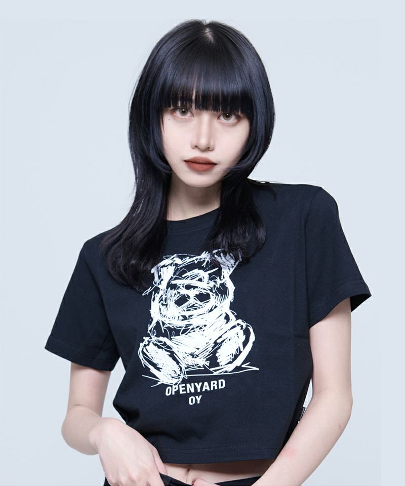 OY オーワイ スケッチオードリークロップ 半袖Tシャツ TEE SKETCH 