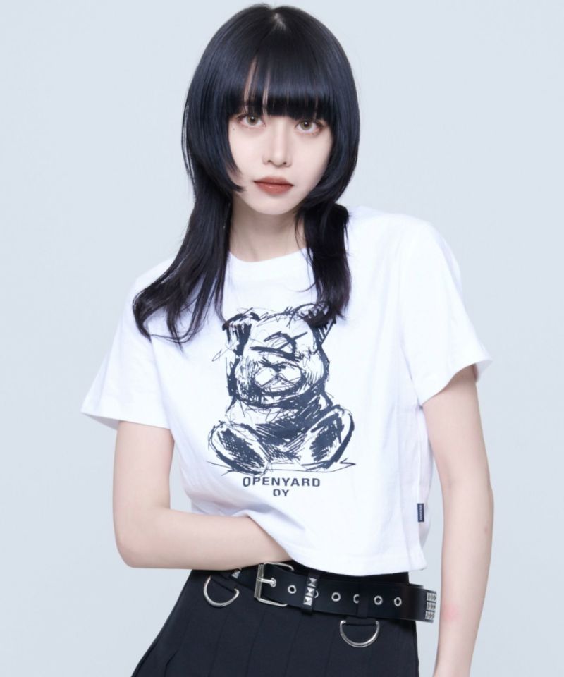 OY オーワイ スケッチオードリークロップ 半袖Tシャツ TEE