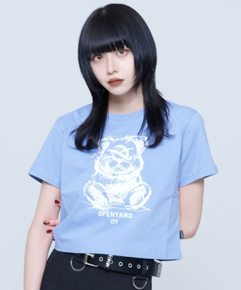 OY オーワイ スケッチオードリークロップ 半袖Tシャツ TEE