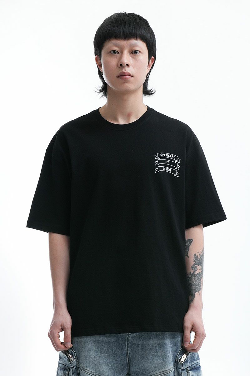 Oy オードリープリント半袖Tシャツ ブラック OY/オーワイ』ODOLLY T/オードリープリント半袖Tシャツ OY│A