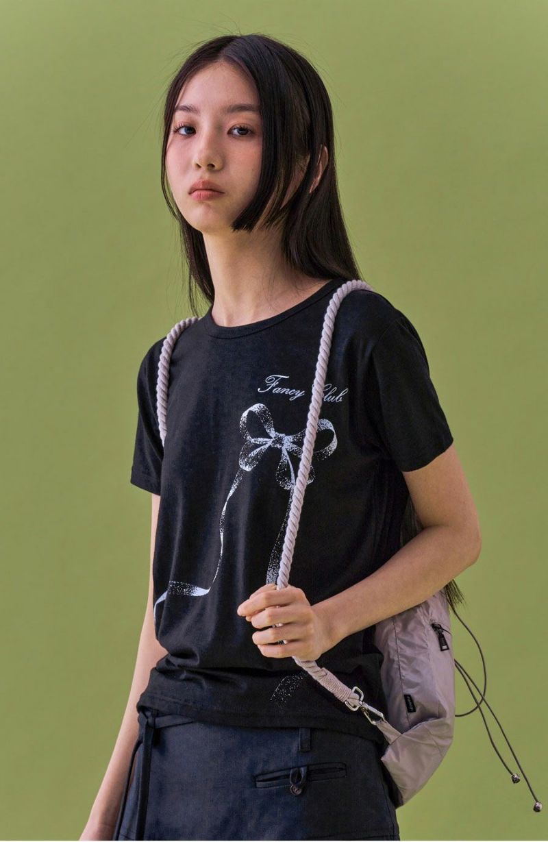 NASTY FANCY CLUB RIBBON BUTTERFLY STANDARD TEE ナスティー