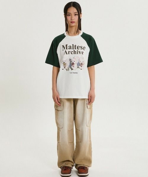 【WAI KEI】兼用★ペインティングマルティーズスウェットシャツ WaiKei（ワイケイ）の「【WaiKei 】マルチーズ クラウディ