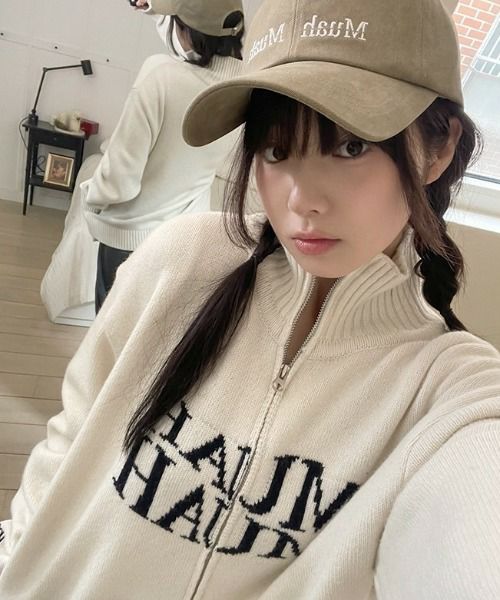 muahmuah ムーアムーア LAMBSWOOL JACQUARD KNIT ZIPUP