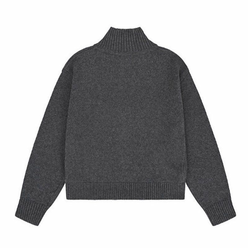 muahmuah ムーアムーア LAMBSWOOL JACQUARD KNIT ZIPUP