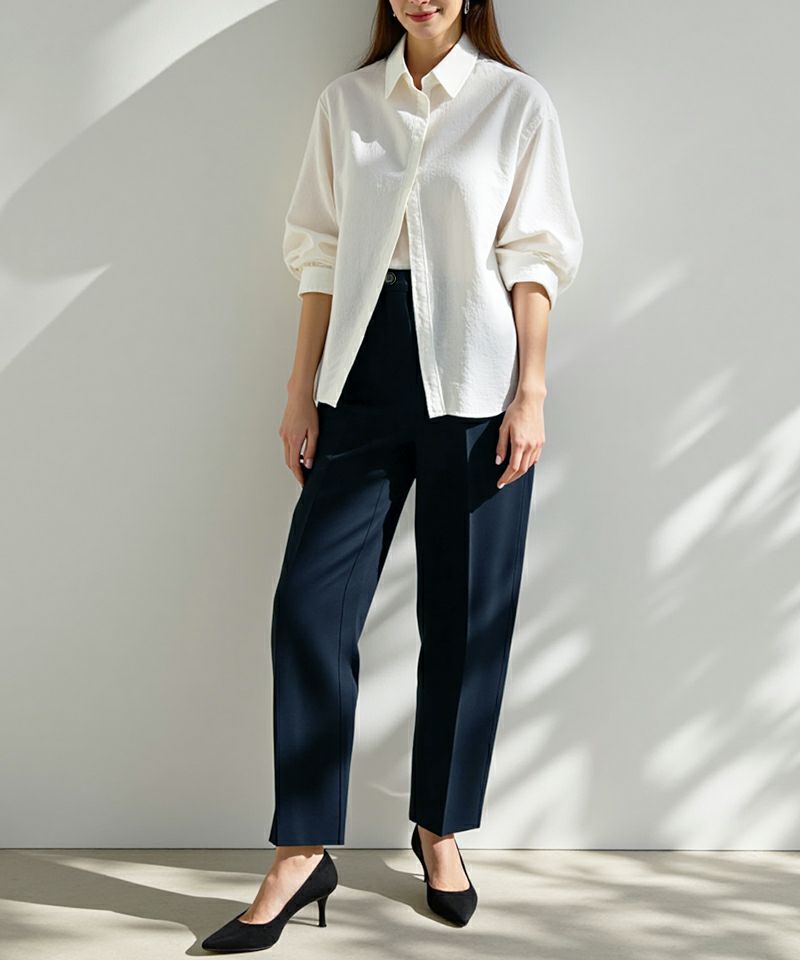 体型に合わせて選べる3つの丈！ストレッチ テーパード スラックス