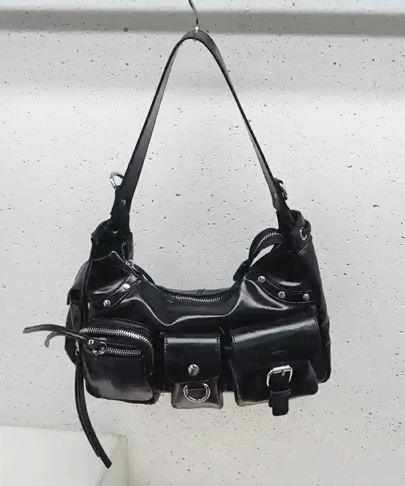 【Aelfric Eden】ベーシックマルチポケットフェイクレザーバッグ Basic Multi Pocket Bag – Aelfric eden