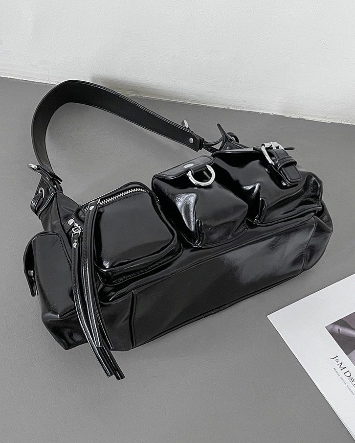 ◆Aelfric Eden◆ベーシックマルチポケットフェイクレザーバッグ BAG – Aelfric eden