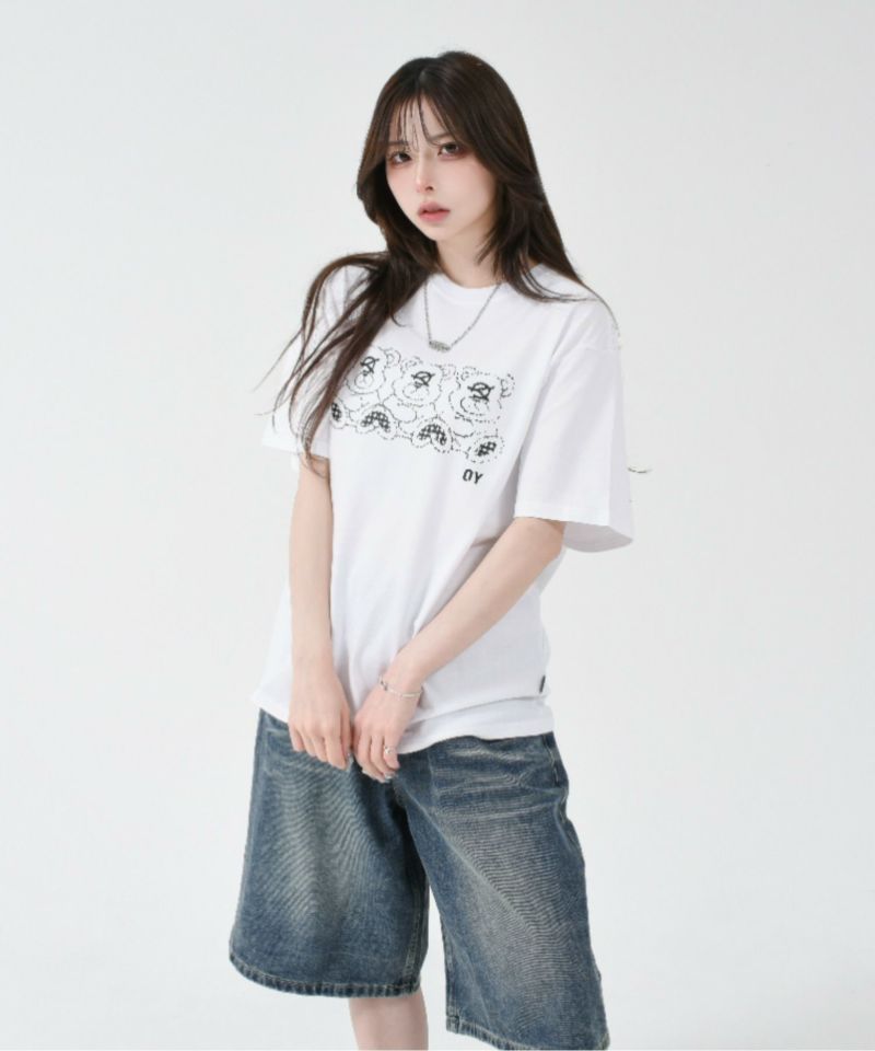 ★OY★DOLLY WITH ODOLLY TEE - BLACK★正規品/韓国直送料込 OY/オーワイ』 HUG DOLLY ODOLLY TEE/ハグドーリーオードリー