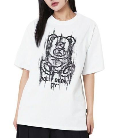 ★OY★PAINTING ODOLLY TEE - WHITE★正規品/韓国直送料込/人気 OY オーワイ スケッチオードリークロップ 半袖Tシャツ TEE